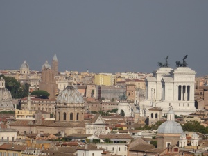 View of Rome from the top of Gianicolo Hill